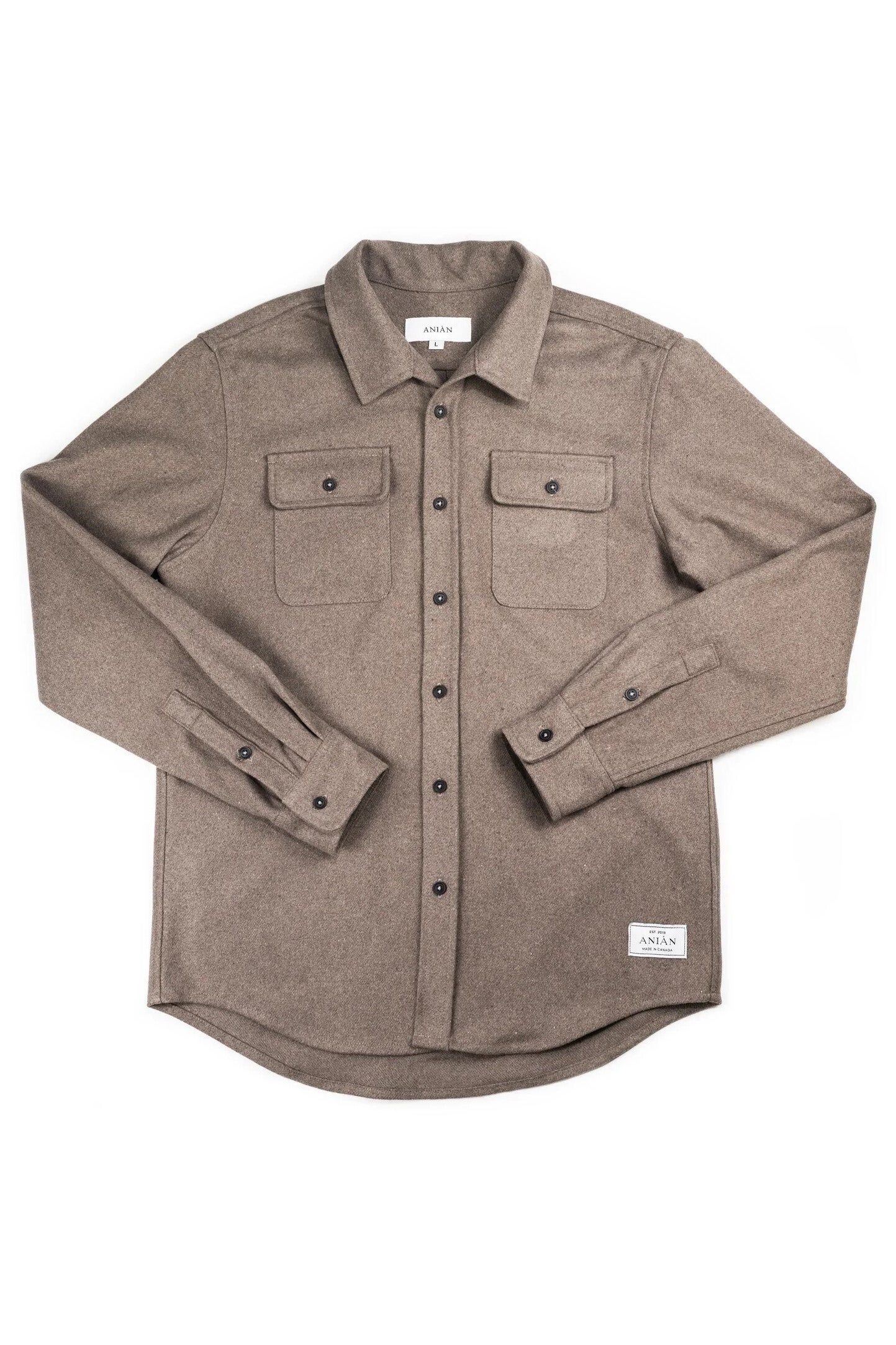 Anián Twill Overshirt (fawn) | Walkerville Mercantile Ltd.