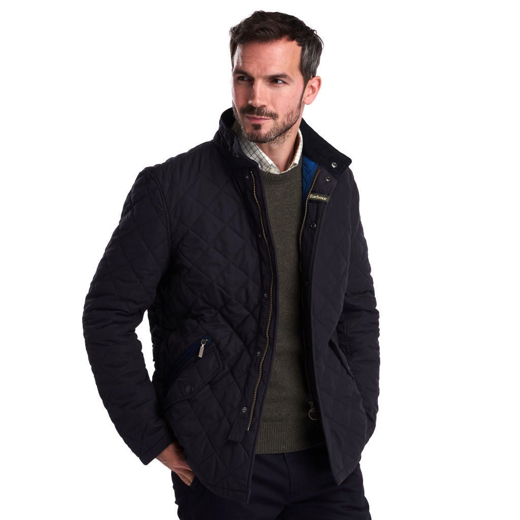 Barbour Shoveler Quilted Jacket navy Walkerville Mercantile Ltd