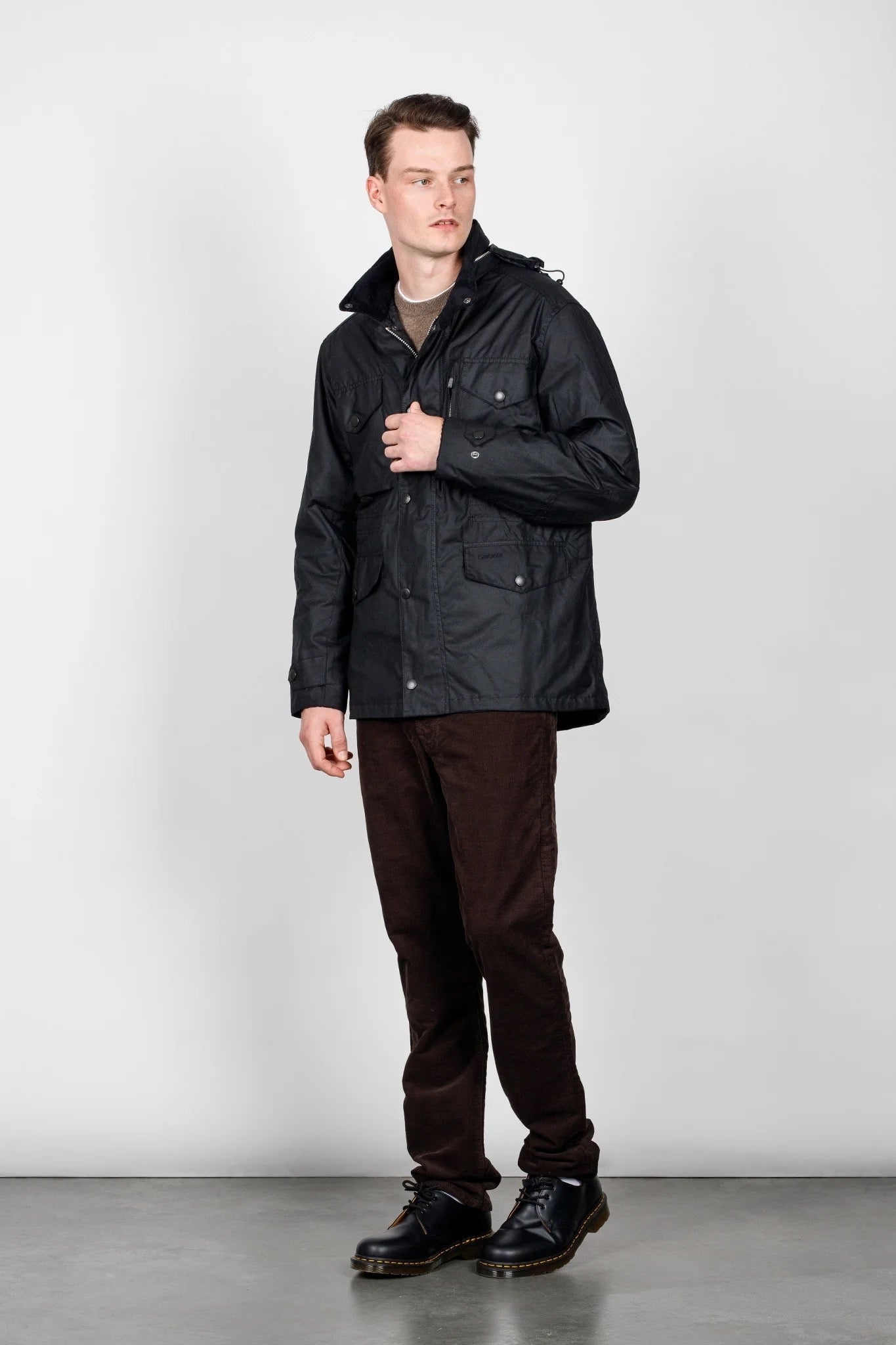 Barbour Sapper Wax Jacket black Walkerville Mercantile Ltd